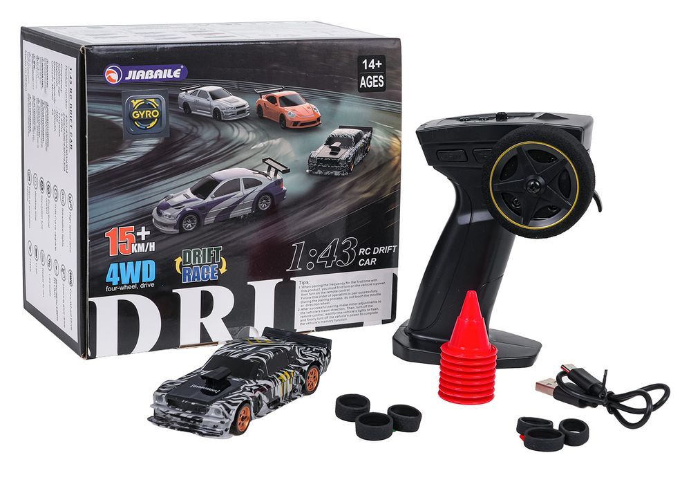 Autko R/C Do Driftu 1:43 Zielone + Akcesoria