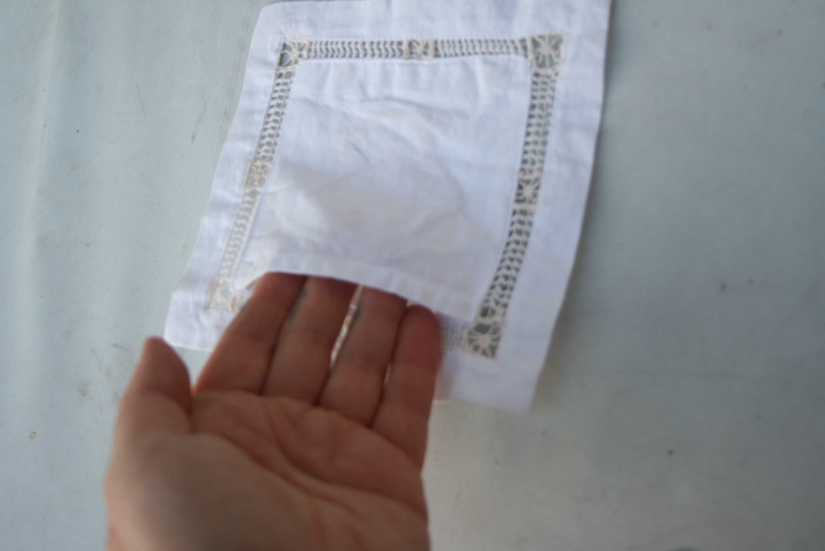handmade poszewka na poduszeczke chrzest chrzciny B haft noworodek