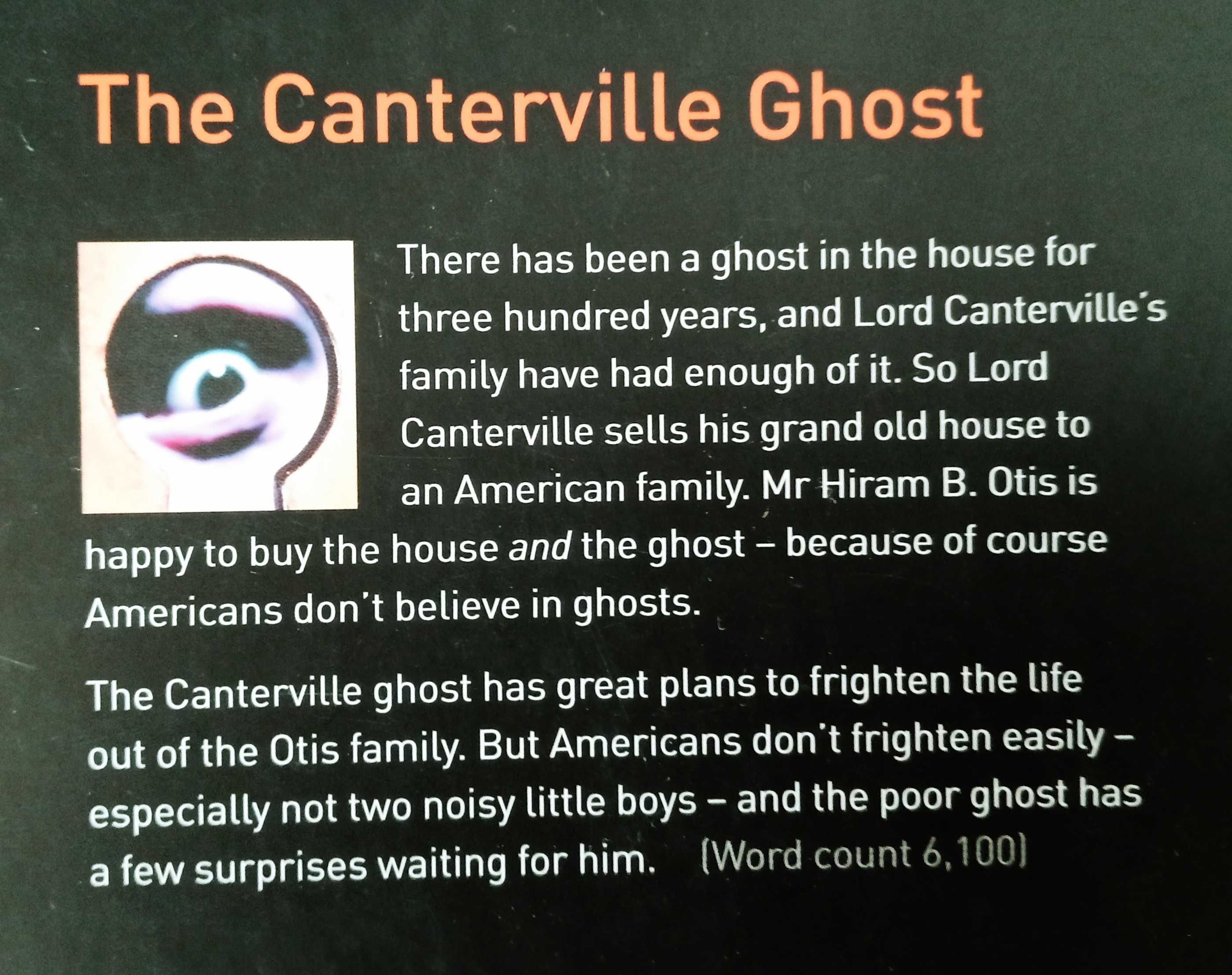 Livro de Oscar Wilde "The Canterville Ghost" (inglês)