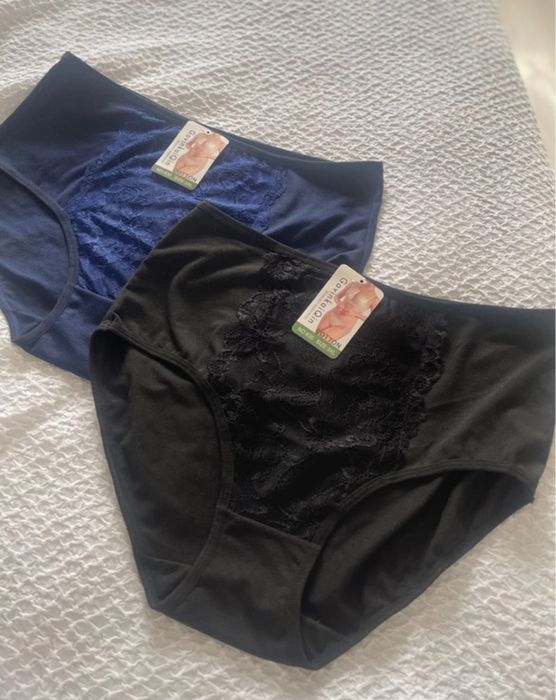Figi majtki XXL czarne granatowe zestaw