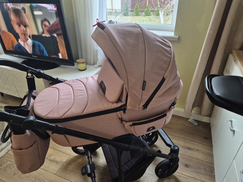 Візочок Adamex Zico 2в1 Рожевий 
Коляска універсальна 2в1