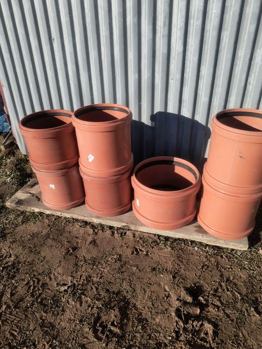 6 sztuk Mufa nasuwka złączka kanalizacyjna PP fi 200 mm