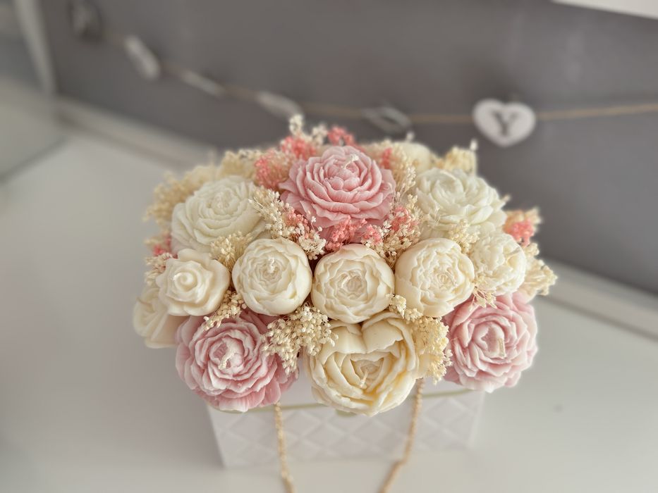 Flower box ze świec