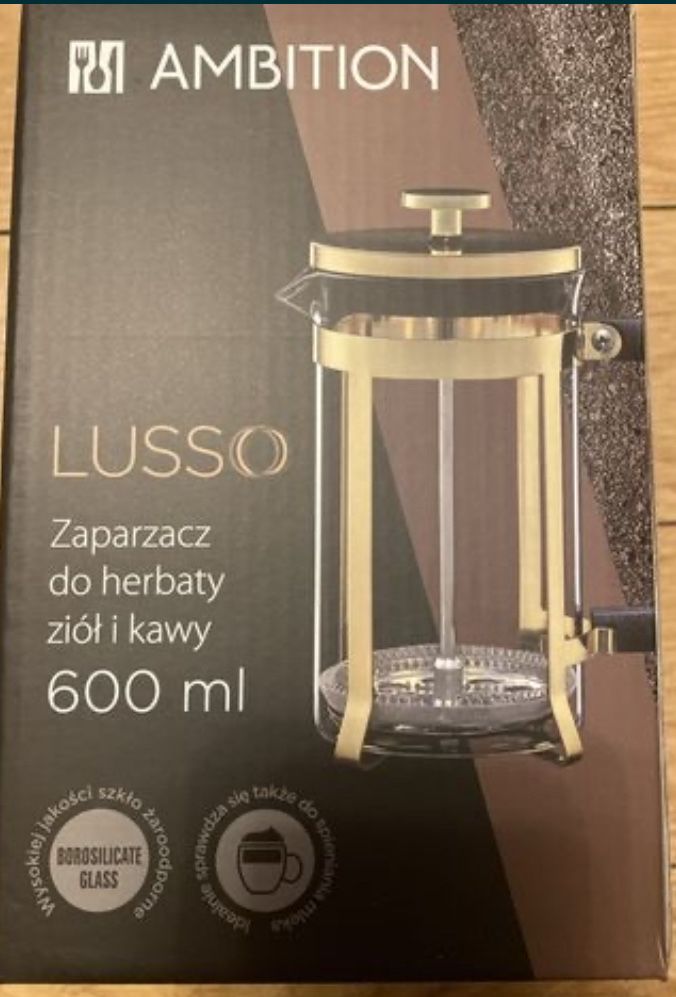 LUSSO Ambition zaparzacz 600ml złoty