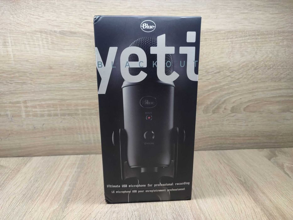Mikrofon Blue Yeti Blackout USB do podcastów i streamingu Fabryczny!