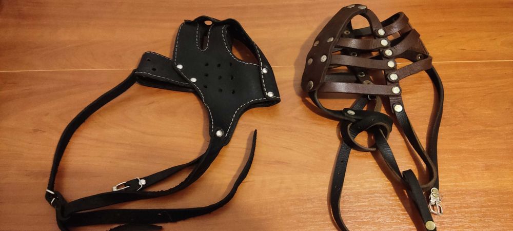 Продам шкіряні намордники для великих собак.