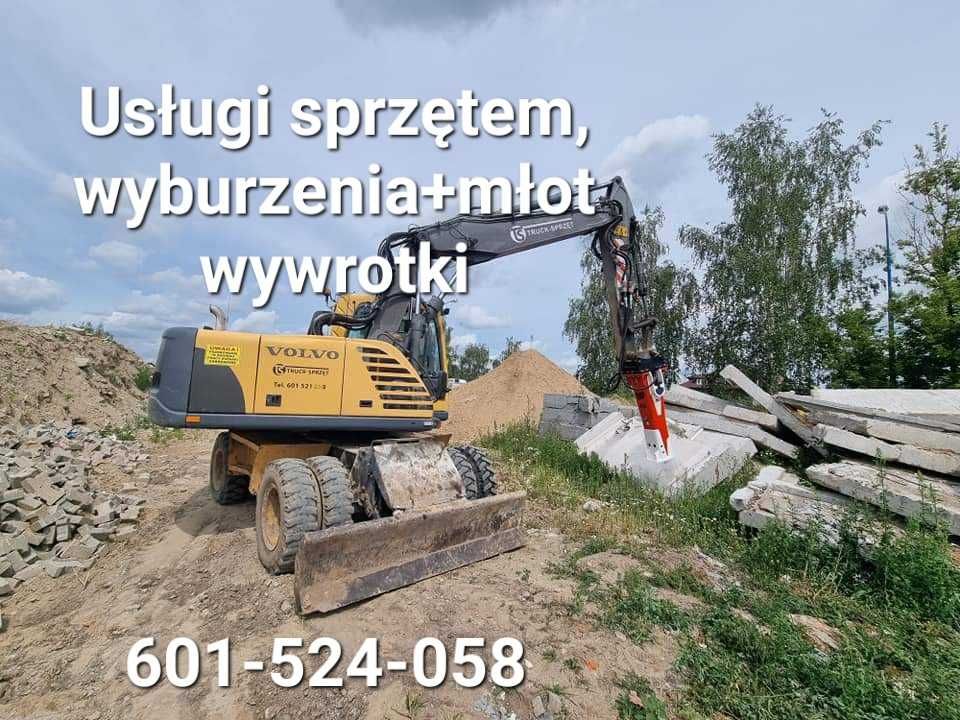 Wozidło budowlane wywrotka szczotka zamiatarka walec zageszczarka
