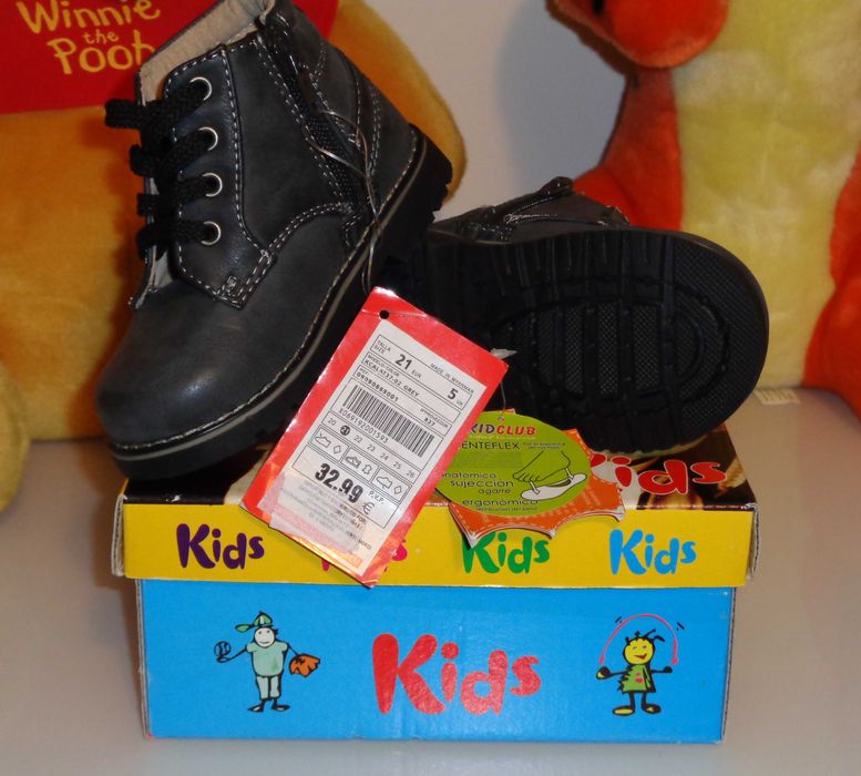 Botas Kid Club em pele, n.º 21 - NOVAS (oferta do envio)