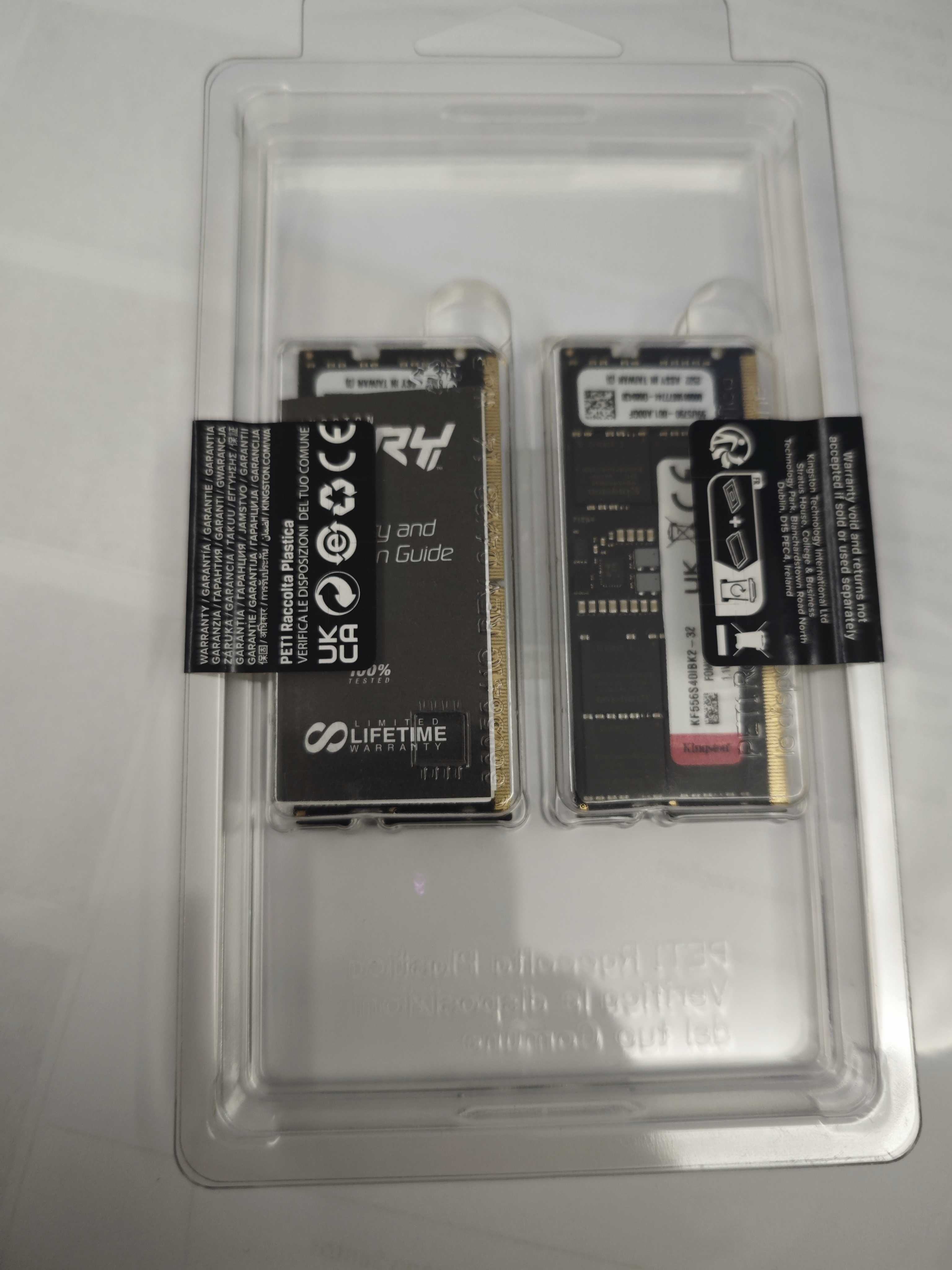 Memory RAM 32GB (2x16GB) DDR5-CL40 5600MHz (Black) - KINGSTON