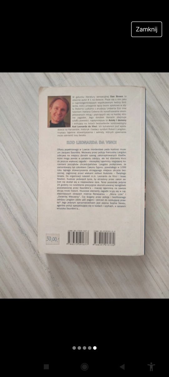 książka Kod Leonarda da Vinci - Dan Brown