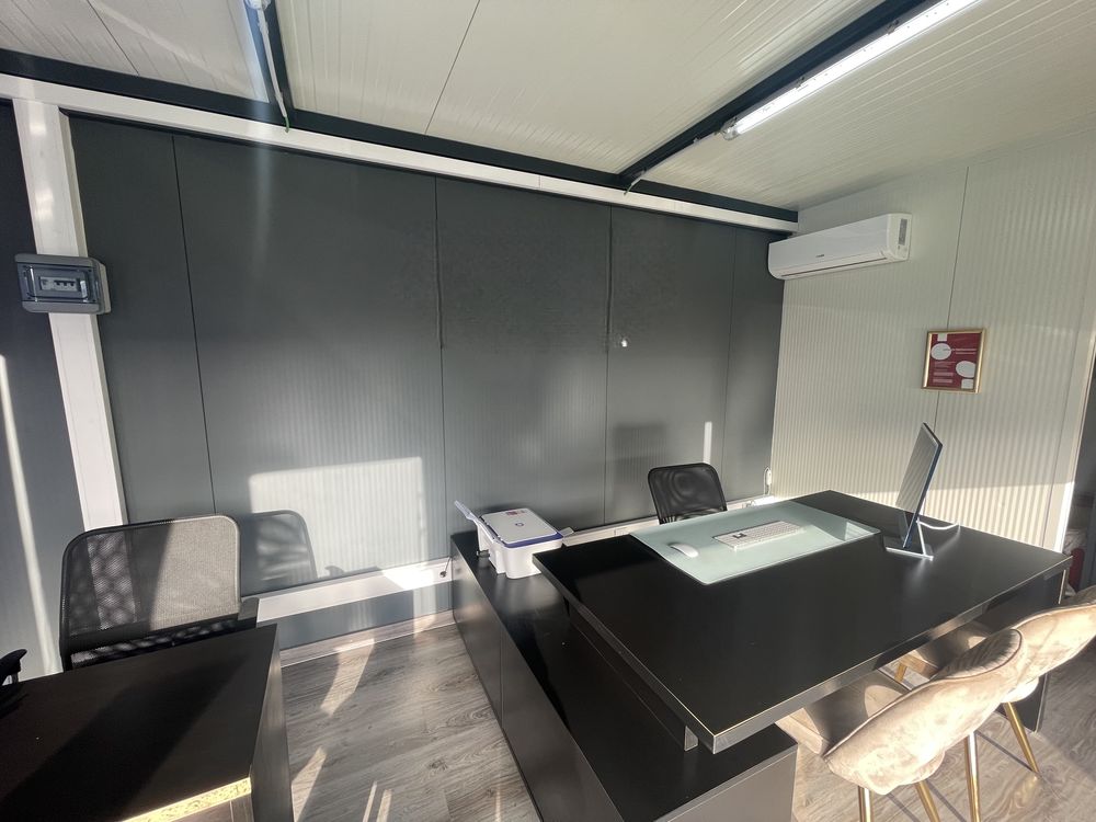 Contentor Escritório 6x3m c/ WC, AC e Videovigilância