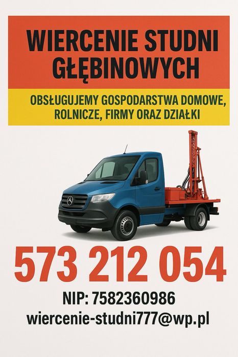 Studnie głębinowe. Wiercenie studni Warszawa