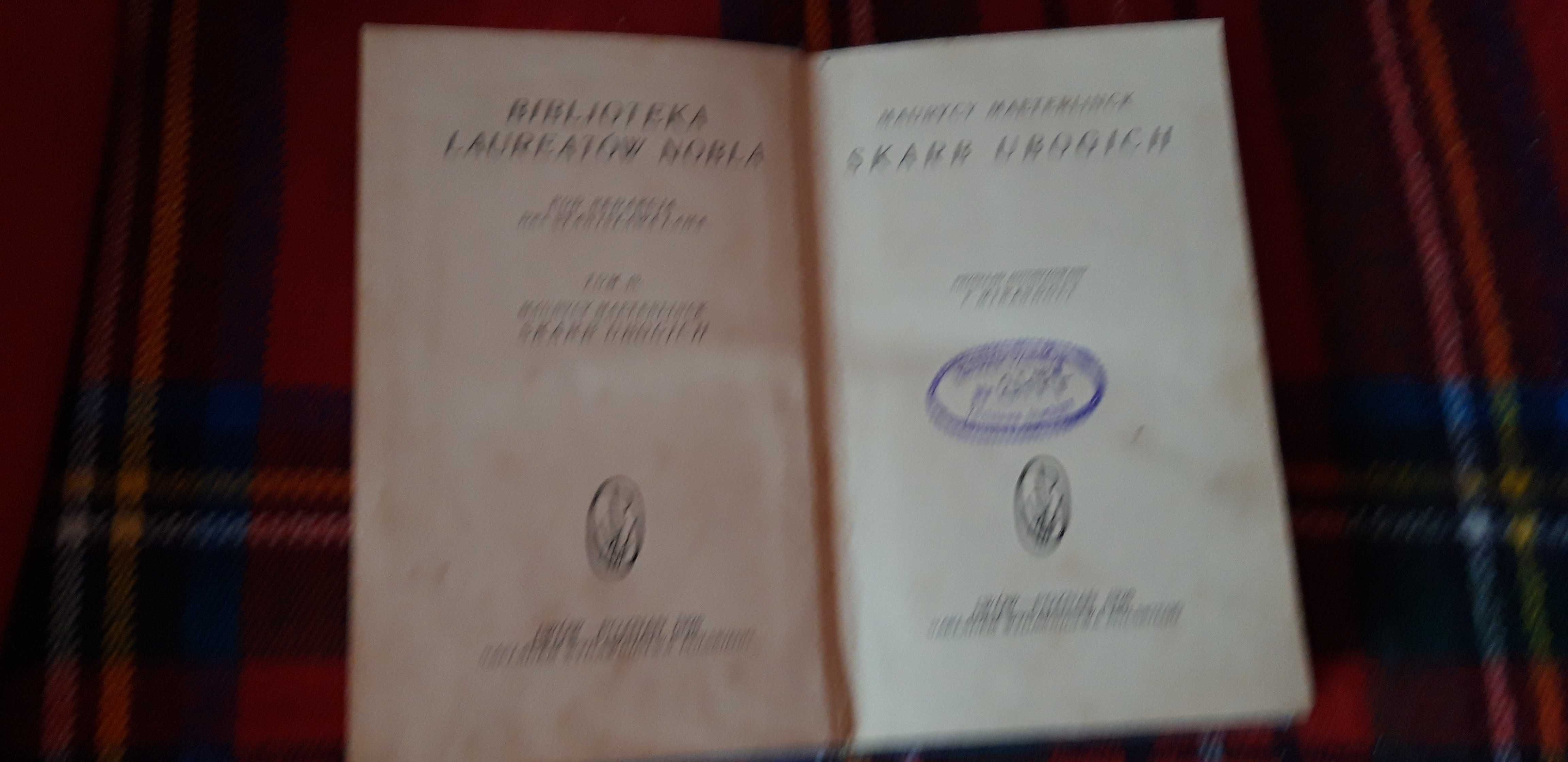 7  tomów BIBLIOTEKI LAUREATÓW NOBLA w oryg. granatowych oprawach, cudo