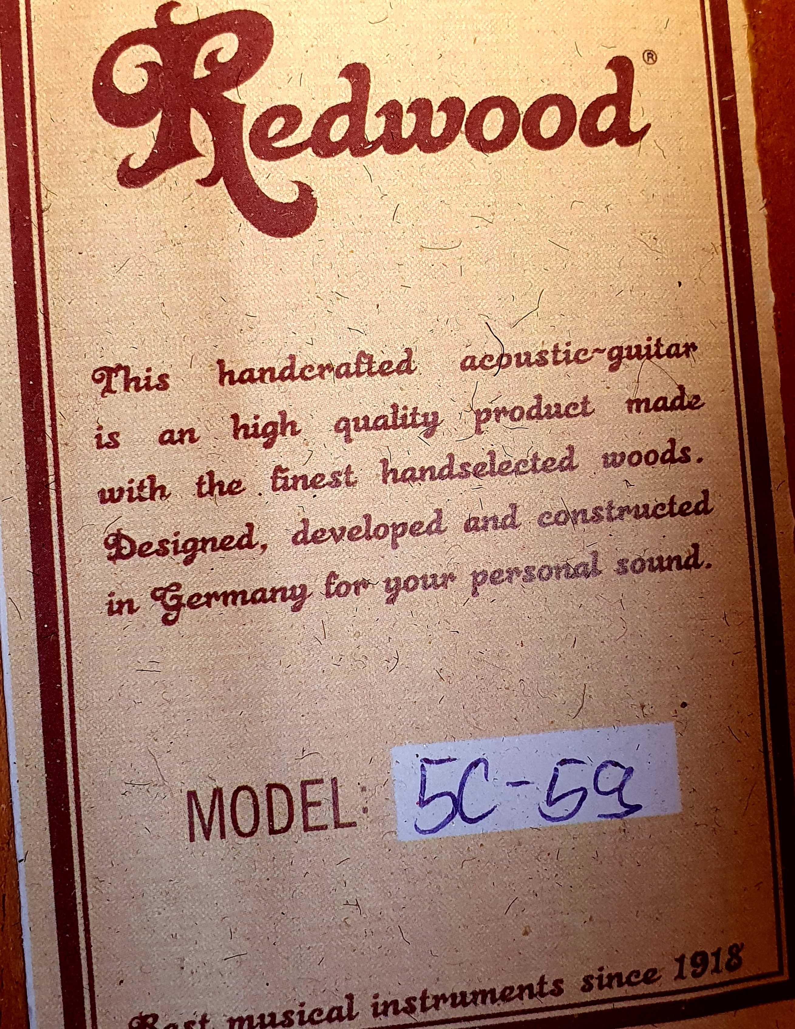 Gitara klasyczna 3/4 Redwood 5C-59, niemiecka