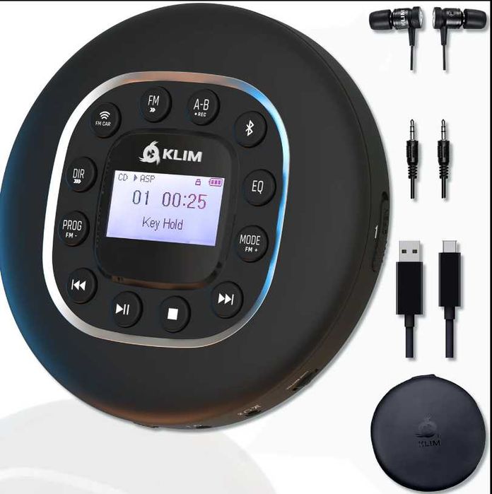 Odtwarzacz CD KLIM Journey długotrwała bateria Bluetooth łączność MP3