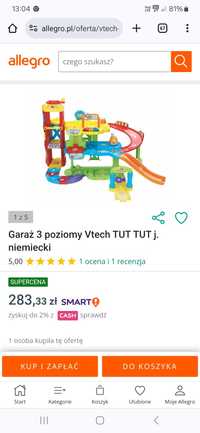 VTech Tut, garaż 3 piętra, kolorowy Autka gratis język Polski