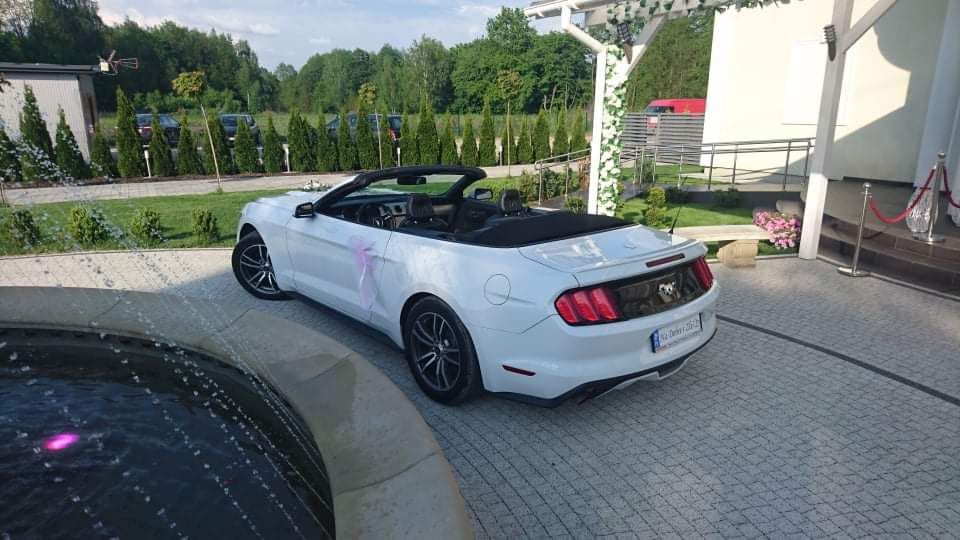 Wynajem Biały Ford Mustang Cabrio 2016 Do ślubu