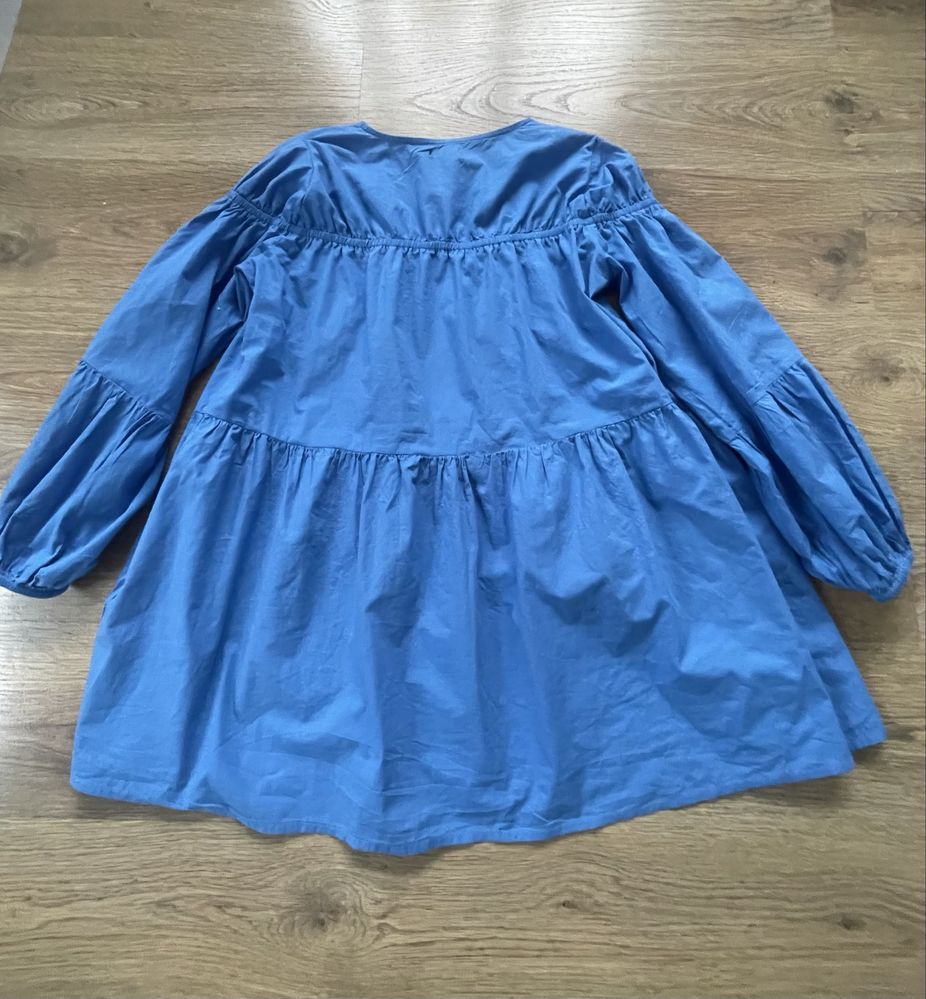 Błękitna sukienka w stylu boho 38