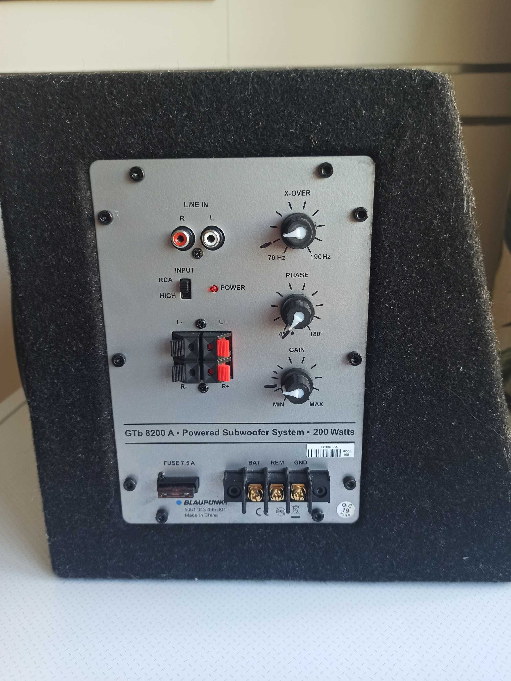 Subwoofer Blaupunkt GTB 8200 A