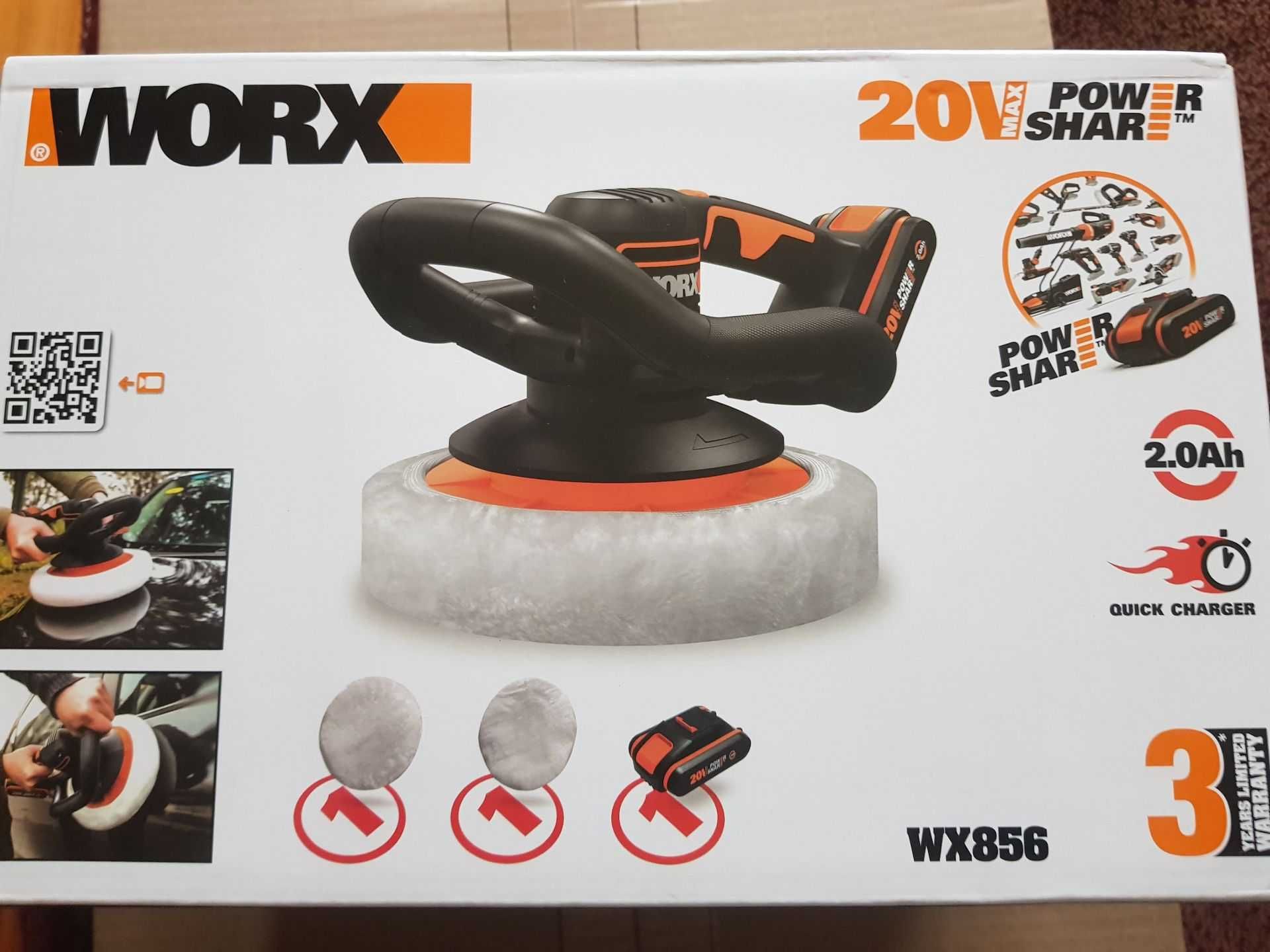 Worx WX856 polerka akumulatorowa, aku