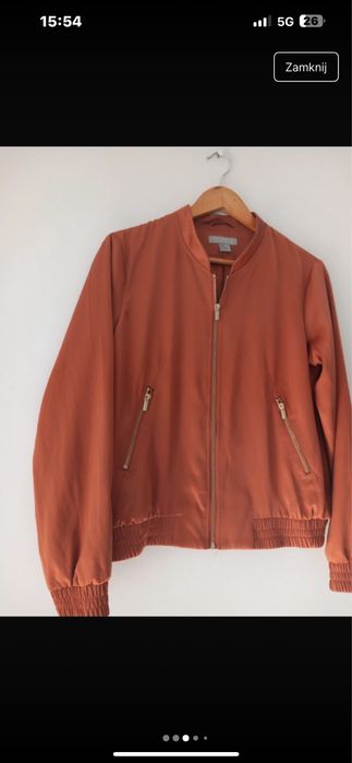 Kurtka bomberka H&M miedziana z polyskiem ..