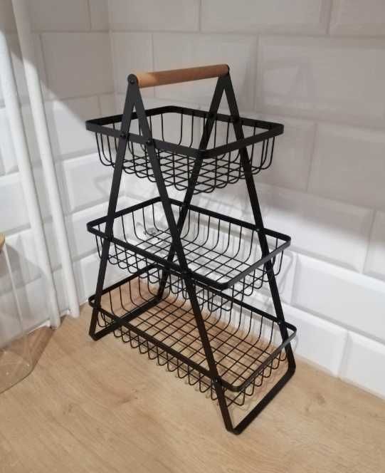 Stojak z koszykami na owoce warzywa do kuchni akcesoria 3 poziomy