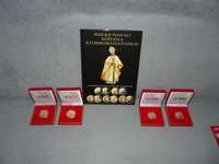 Monety pamiątkowe z wyboru J.P.II na papieża ( platerowane złotem).