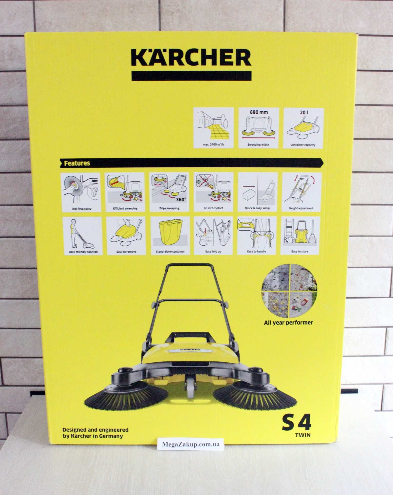 Ручна підмітальна машина Karcher S4 Twin Нова! в наявності!