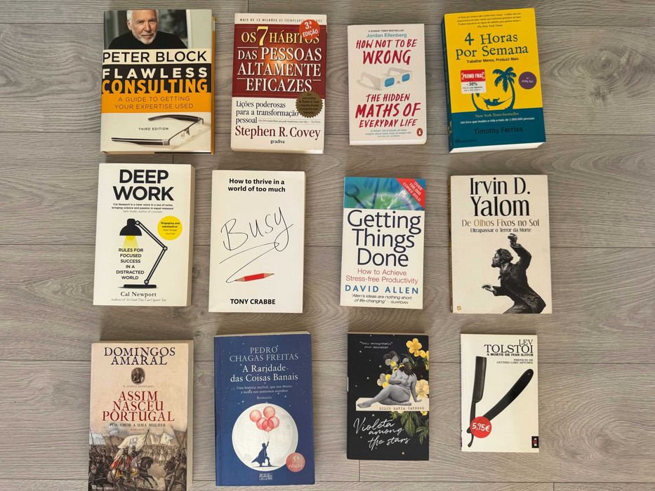 Vários Livros em português e inglês (todos imaculados, como novos)