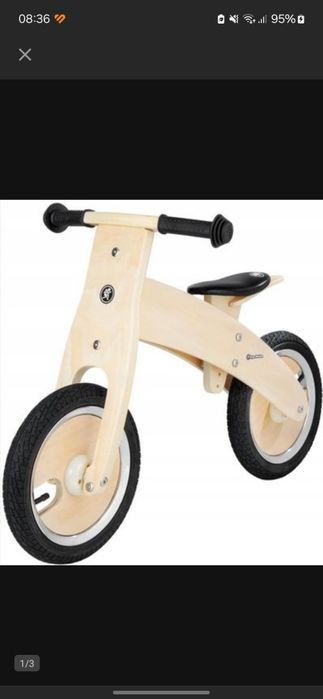 Drewniany rowerek biegowy - NOWY!