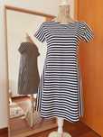Vestido às riscas