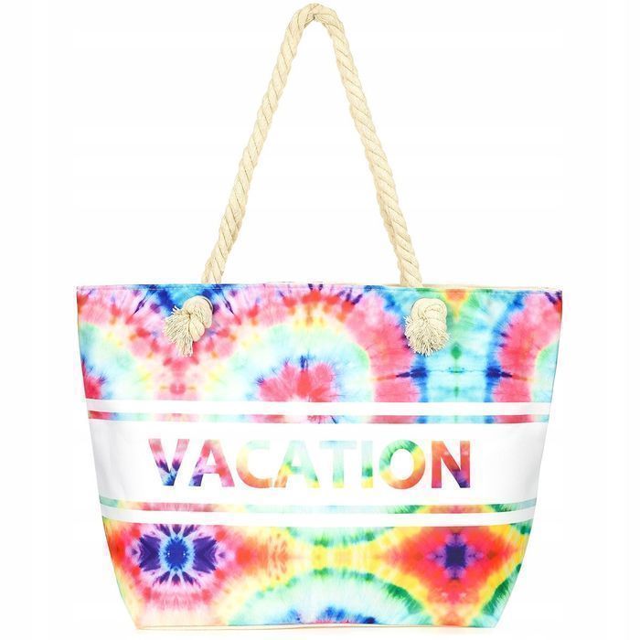 Duża torba plażowa torebka summer na lato pojemna Vacation modna stylo
