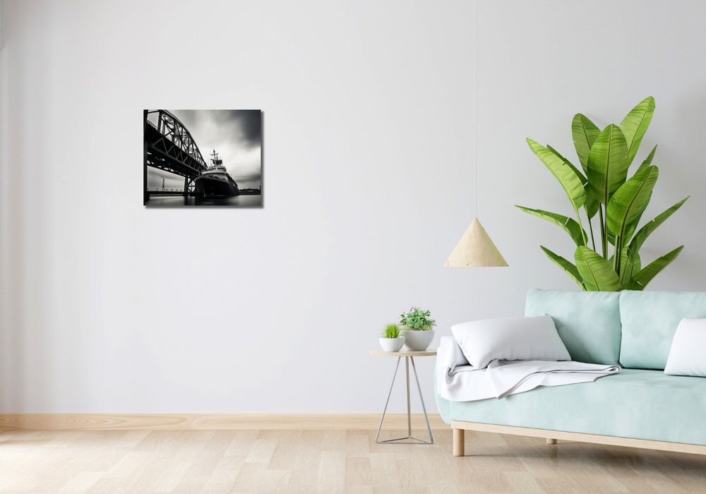 Obraz 50x40cm Statek przy Moście