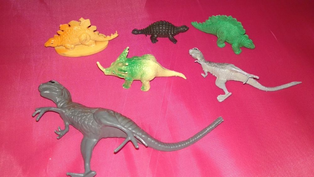 игрушка фигурка динозавр набор из 6шт желтый-печать разное качество