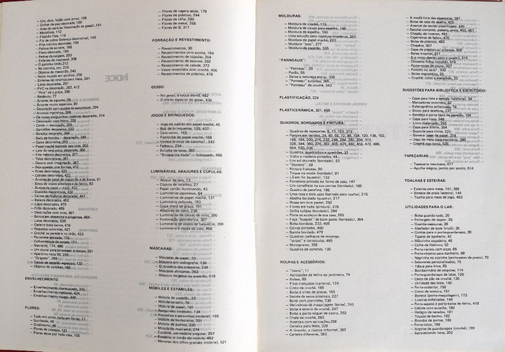 "ARTESANATO: enciclopédia de trabalhos manuais" em 3 volumes