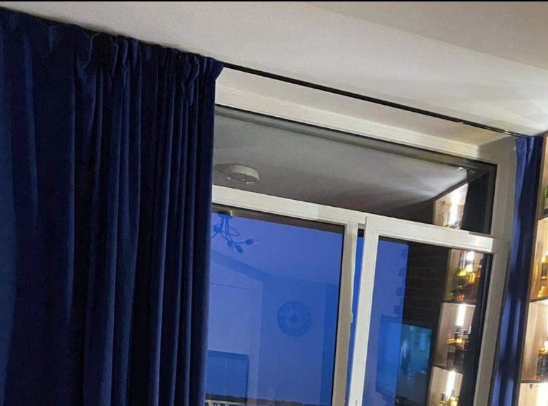 Zasłony zaciemniające Alena Firany ciemny niebieski