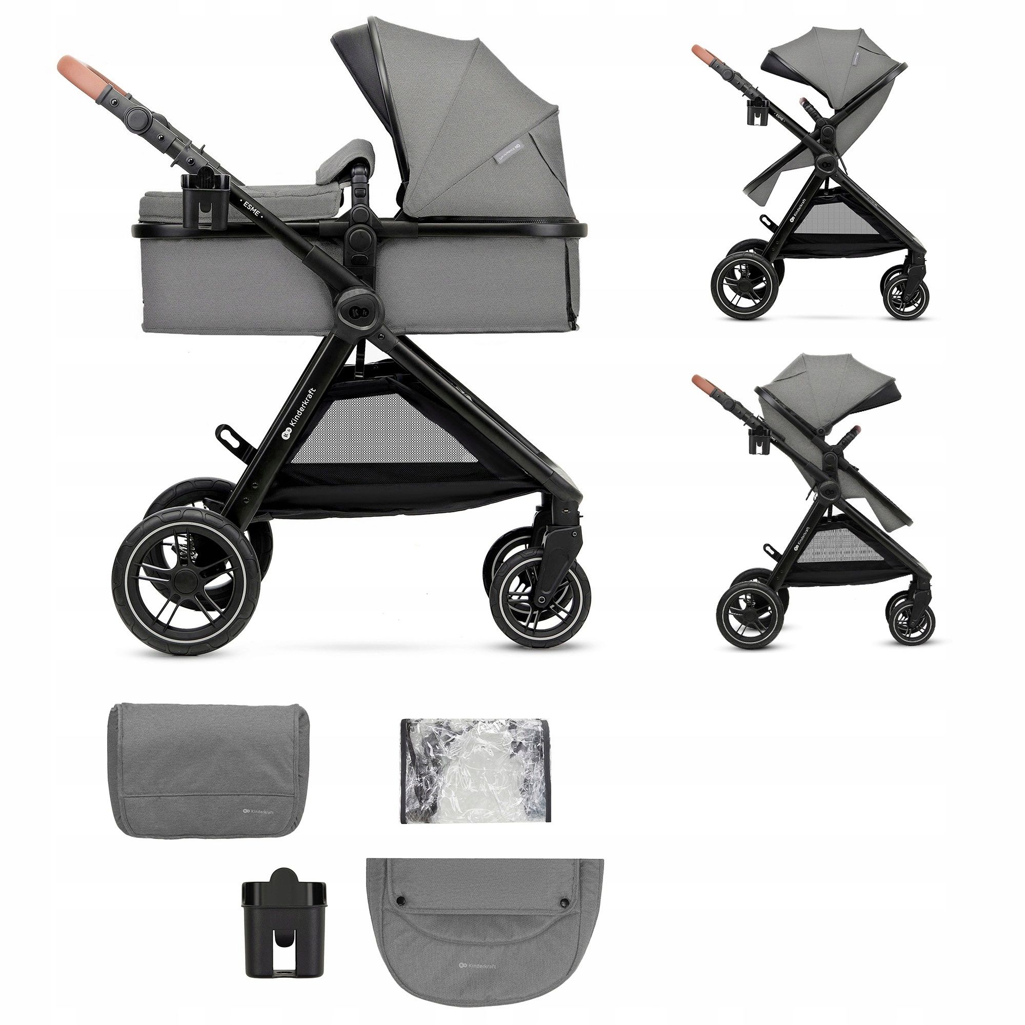 Wózek dziecięcy wielofunkcyjny Kinderkraft Esme 3w1
