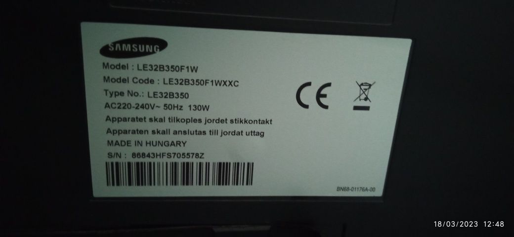 Samsung LE32B350F1W Televisor LCD