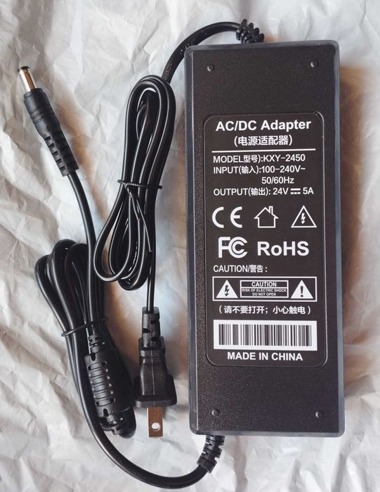 Блок питания 24V 5A універсальний блок живлення штекер 5.5х2.5 мм