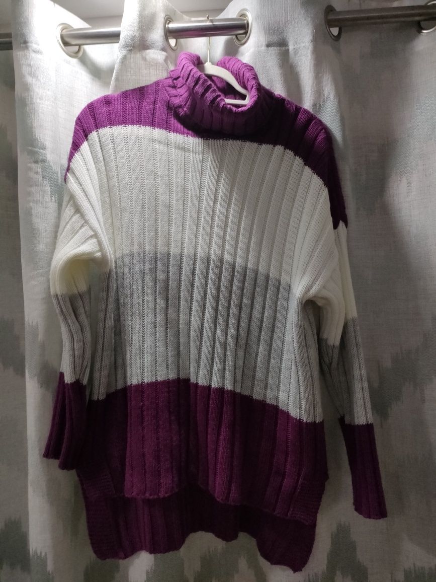 Camisola de malha gola alta