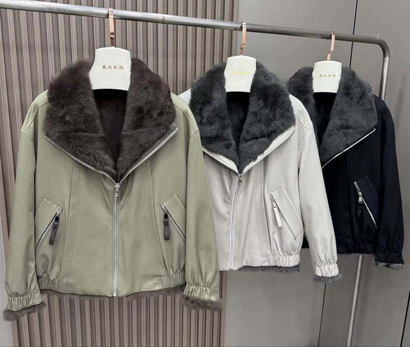 Двухстороння парка хутро кролика та рекса