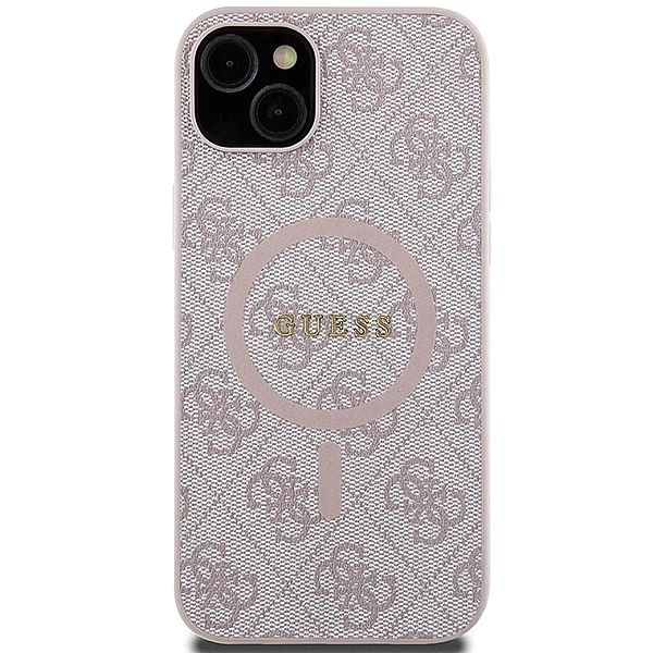 Etui Guess 4G Collection Leather Metal Logo MagSafe na iPhone 15 Plus
