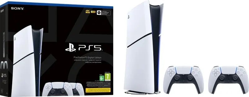 PlayStation 5 Slim Digital Edition (2 геймпада Dualsense)