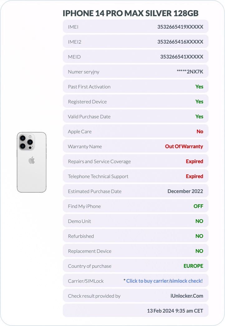 iPhone 14 Pro Max 128gb -Silver - Idealny
