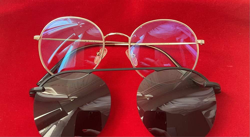 Nowe okulary z filtrem do komputera i nakladka polaryzacyjną okrągłe