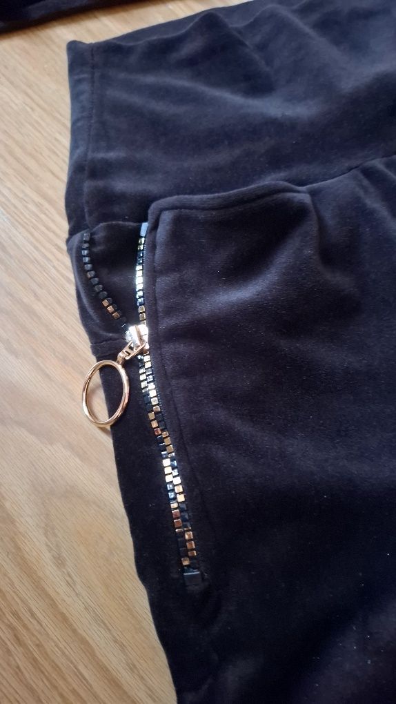 welurowy dres komplet dresowy damski s. moriss rozmiar 36