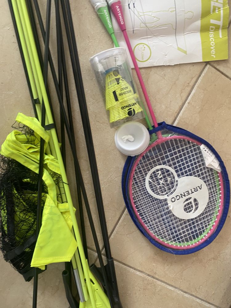 Kit de badminton com rede de jogo