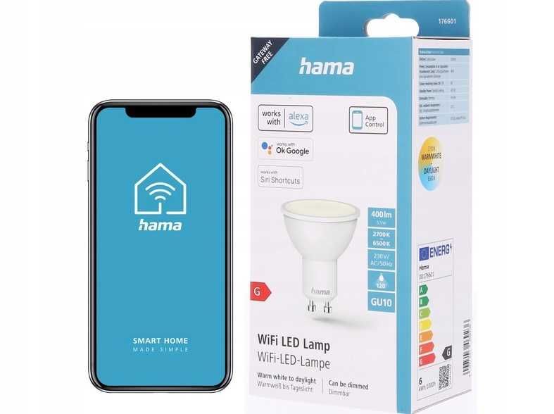 Inteligentna żarówka LED HAMA GU10 5.5W WiFi