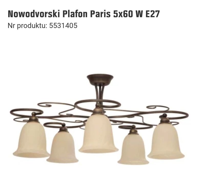 Żyrandol - Platon 5 x E27