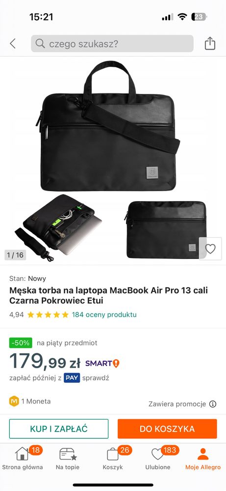 Macbook M1 air 16gb/256gb 13 cali A2337 zestaw